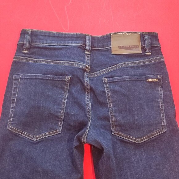 Volcom Jeans Solver modern straight indigo blue men's size W28 L28 - Picture 3 of 9
